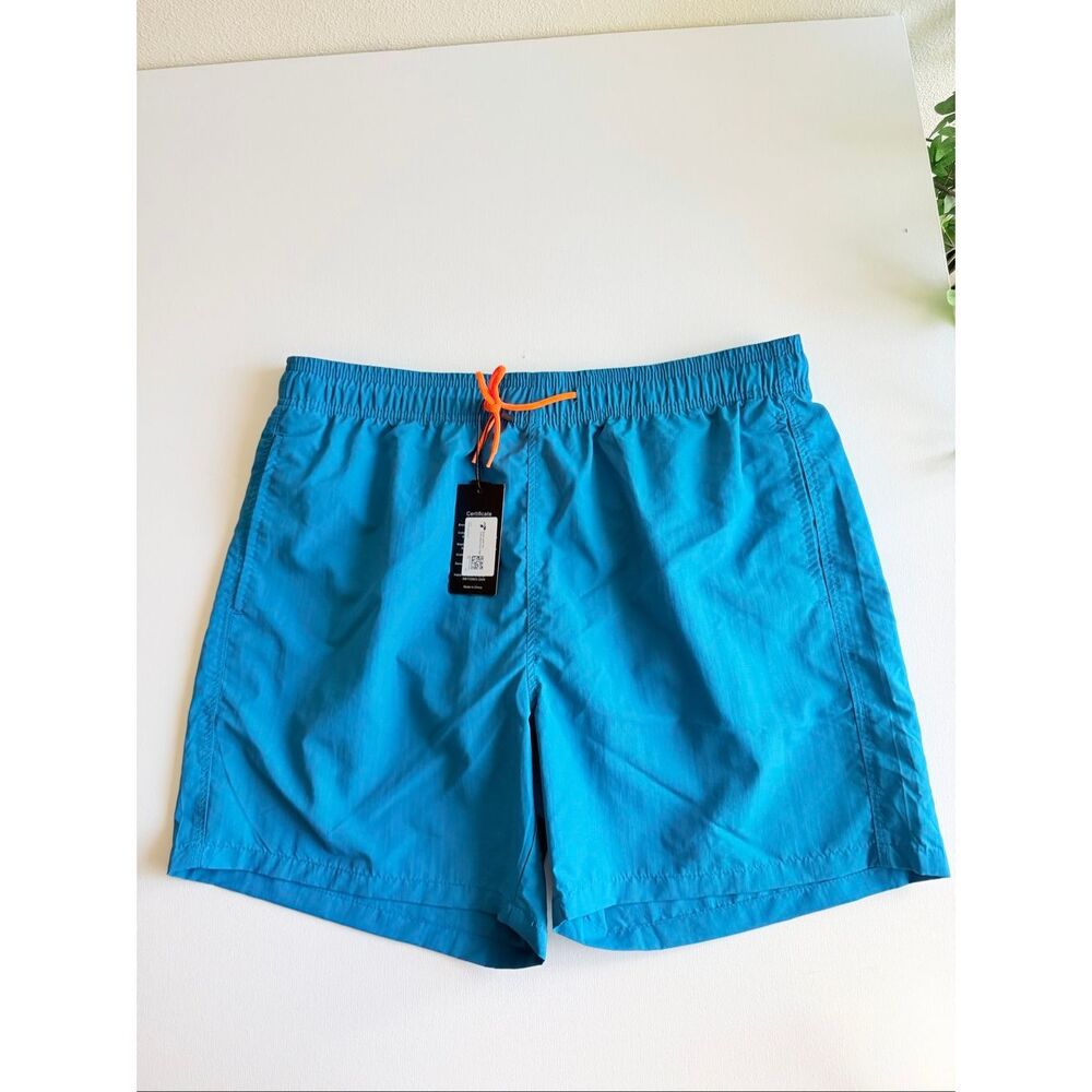 SILKWORLD Men's Beach Shorts Mesh lining Swimming Trunks Quick-dry with Pockets